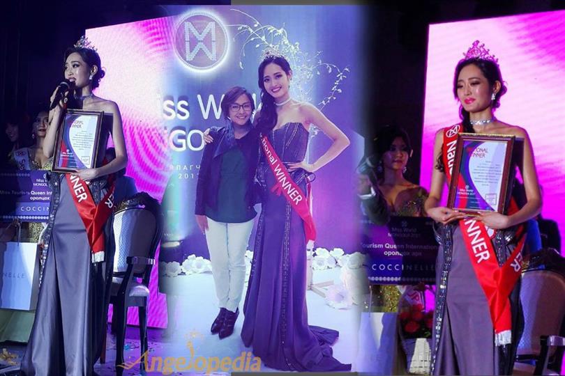 Enkhjin Tseveendash crowned Miss World Mongolia 2017